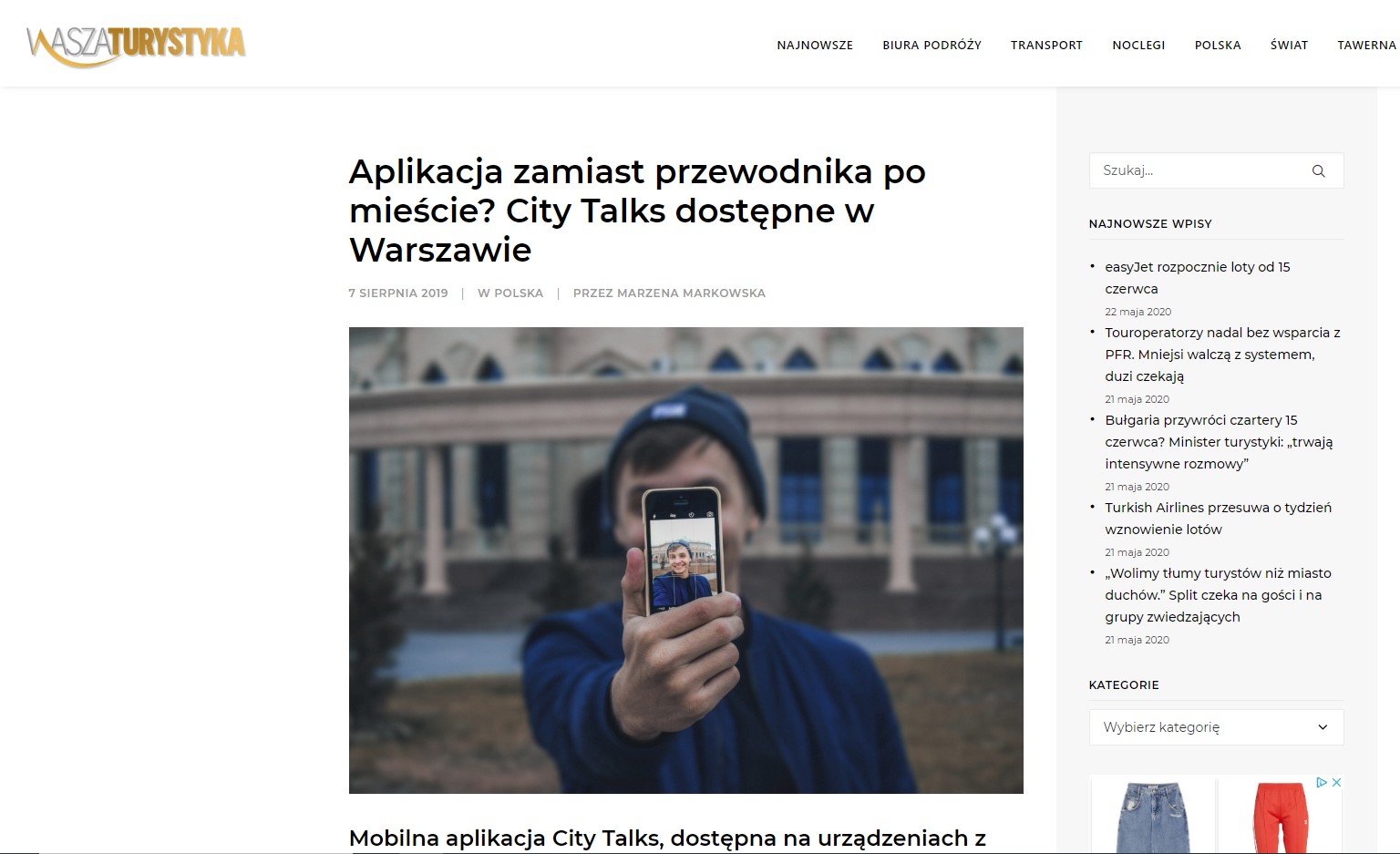 Portal Warszawska Turystyka pisze o wędrówce po mieście z CT!